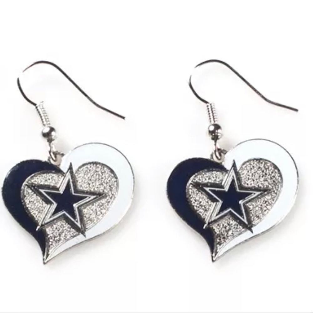 NFL Licensed Dallas Heart Earrings